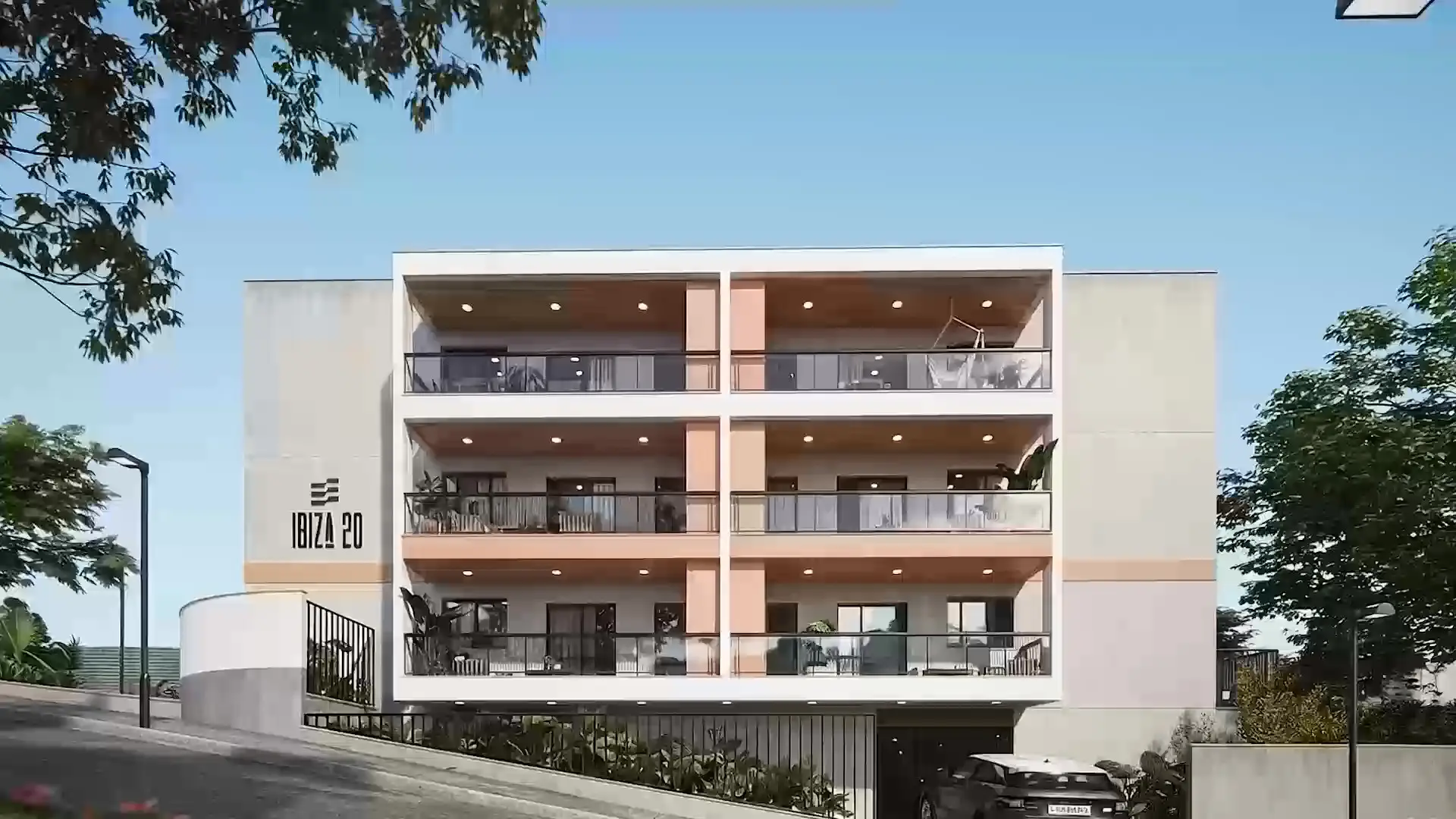 Fachada Residencial Ibiza 20 Alfenas MG - Render Frontal