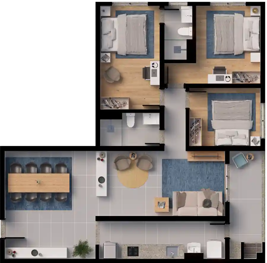 Planta Apartamentos 202-302