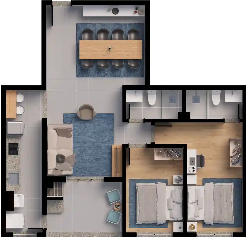 Planta Apartamentos 204-304