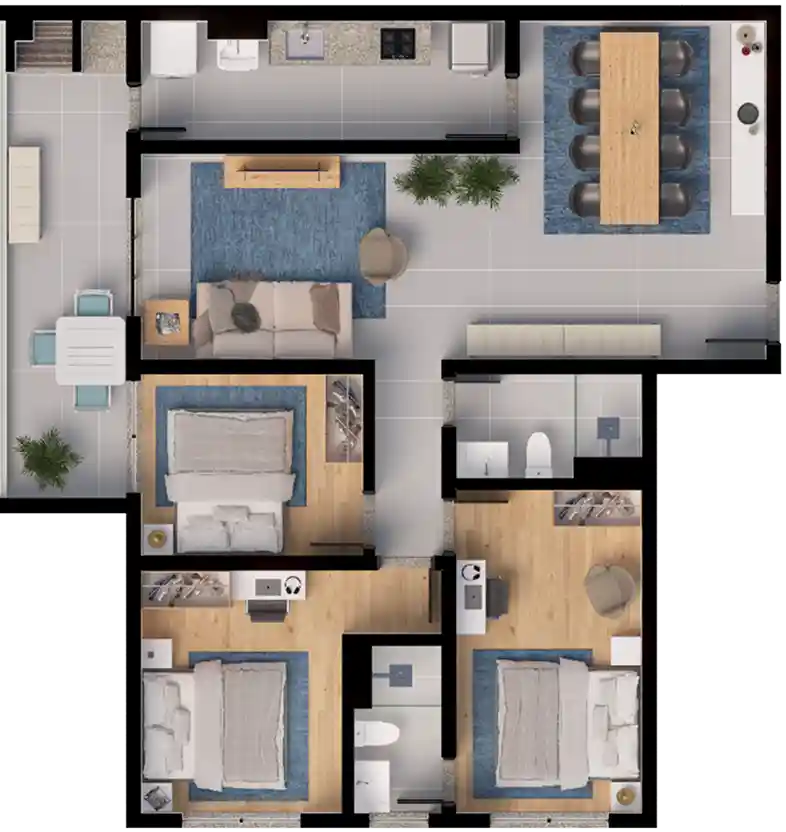 Planta Apartamentos 205-305